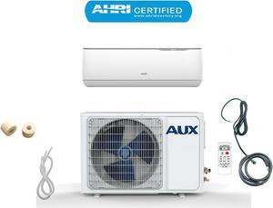 AUX 12,000 BTU 115-Volt, Ductless Air Conditioner Mini Split with Heat Pump, 17 SEER, 1Ton, 12ft lineset, Wall Mount