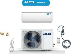 AUX 12,000 BTU 115-Volt, Ductless Air Conditioner Mini Split with Heat Pump, Wi-Fi Control, 17 SEER, 1Ton, 12ft lineset, Wall Mount