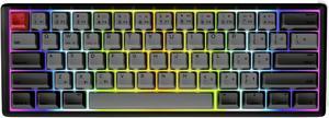 Wireless 60 Keyboard Bluetooth SK61S New Lite Gasket Quiet Keyboard, Aluminum Case Mechanical Gaming Keyboard USB Type-C with RGB Backlit NKRO Hot-Swappable for Win/Mac/Gaming (Gateron Optical Yellow)