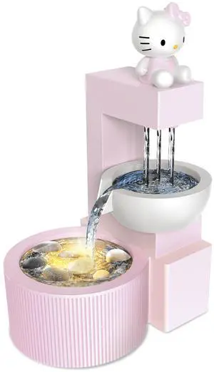 Hello Kitty Pink Waterfall LED Fountain