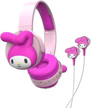 Hello Kitty 2-in-1 Wireless Bluetooth Headphones with Wired Earbuds