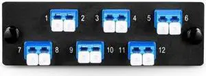 Panduit FAP6WBUDLCZ Compatible Fiber Adapter Panel with 6 LC Duplex Adapters