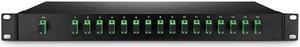 1 x 16 PLC Fiber Splitter, 1U 19" Rack Mount, SC/APC, Singlemode