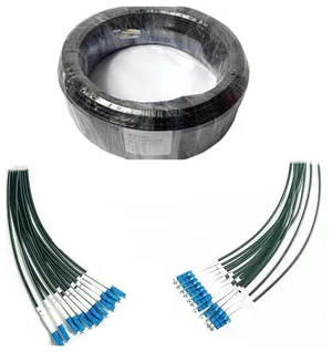 12 Strand 100m Outdoor Armored Single Mode Fiber Optic Cable, LC/UPC to LC/UPC, 9/125 OS2 12 Strand 100m Outdoor Armored Single Mode Fiber Optic Cable, LC/UPC to LC/UPC, 9/125 OS2