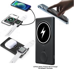 STIMULA LIFESTYLE 3 IN 1 APPLE MAGSAFE  MAGNETIC WATCH AIRPODS PRO IPHONE 11 12 13 FAST WIRELESS CHARGER BATTERY POWER BANK SUPPLY