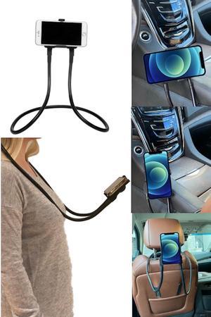 Stimula Lifestyle EZ Multifunctional Flexible Adjustable Goose Neck Bed Table Mobile Car Phone Cup Holder Bracket Mount 360