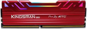 KINGSMAN RGB 8GB 288-Pin PC RAM DDR4 3200 (PC4 25600) Desktop Memory Model-Red