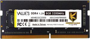KINGSMAN 8GB 260-Pin DDR4 SO-DIMM DDR4 3200 (PC4 25600) Laptop Memory Model