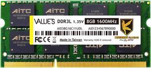 KINGSMAN 8GB 204-Pin DDR3 SO-DIMM DDR3L 1600 (PC3L 12800) Laptop Memory Model