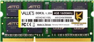 KINGSMAN 4GB 204-Pin DDR3 SO-DIMM DDR3L 1600 (PC3L 12800) Laptop Memory Model
