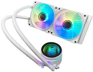 KINGSMAN KA-R240 ARGB All-In-One CPU Water Cooling Radiator, 240mm Radiator, PWM, ARGB Fan, compatible with Intel LGA1700 and AMD AM5-WHITE