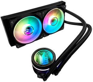 KINGSMAN KA-R240 ARGB All-In-One CPU Water Cooling Radiator, 240mm Radiator, PWM, ARGB Fan, compatible with Intel LGA1700 and AMD AM5-BLACK