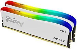 Kingston 16GB 3600MT/s DDR4 CL17 DIMM (Kit of 2) FURY Beast White RGB SE