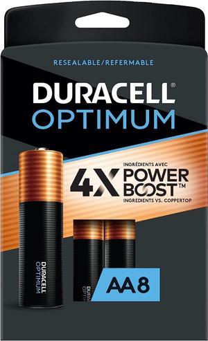 Duracell Optimum AA Alkaline Battery (pack Of 8)