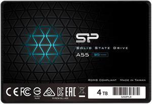 Silicon Power 4TB SSD 3D NAND A55 SLC Cache Performance Boost SATA III 2.5" 7mm (0.28") SSD Internal Solid State Drive (SU004TBSS3A55S25NE)