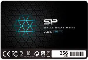 Silicon Power 256GB SSD 3D NAND A55 SLC Cache Performance Boost SATA III 2.5" Internal Solid State Drive SU256GBSS3A55S25AH