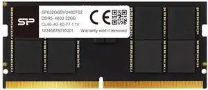 Silicon Power DDR5 4800MT/s (PC5-38400) 32GB Single Pack 1.1V Laptop SODIMM SP032GBSVU480F02