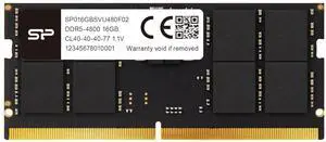 Silicon Power DDR5 4800MT/s (PC5-38400) 16GB Single Pack 1.1V Laptop SODIMM SP016GBSVU480F02