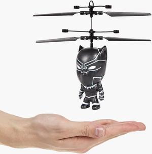 Marvel Licensed Black Panther 3.5 Inch Flying Figure IR UFO Big Head Helicopter