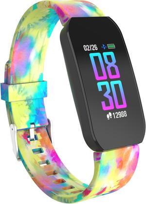 Fitness Watch iTouch Active Heart Rate, Step Counter, Message, IP68 Swimming Waterproof for Women and Men, Touch Screen, Compatible with iPhone and Android (Tie Dye)
