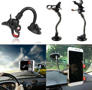 Car Phone Mount Windshield Long Arm Clamp Universal Windshield with Double Clip Strong Suction Cup Cell Phone Holder Compatible with iPhone 13 12 11 Pro XS Max 7 8 6 Plus for Galaxy S22 Ultra