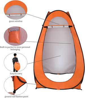QXDRAGON Outdoor Shower Tents Camping Privacy Shelter Tent for Camping Dressing Room, Orange