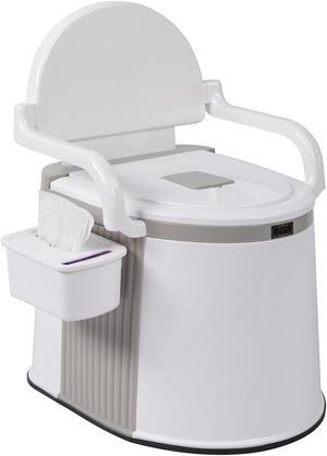 QXDRAGON Portable Camping Toilet with Detachable Inner Bucket and Removable Toilet Paper Holder