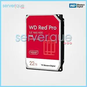 WD221KFGX Western Digital Red Pro 22TB SATA 7.2K 6Gbps 3.5" Internal Hard Drive WD221KFGX Western Digital Red Pro 22TB SATA 7.2K 6Gbps 3.5" Internal Hard Drive
