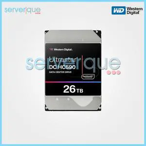 WD WUH722626ALE6L4 Ultrastar DC HC590 26TB 7.2K SATA 6Gbps 512MB 3.5" Hard Drive WD WUH722626ALE6L4 Ultrastar DC HC590 26TB 7.2K SATA 6Gbps 512MB 3.5" Hard Drive