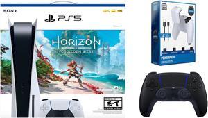 Sony PlayStation 5 Disc Edition Horizon Forbidden West Bundle with Extra Controller and Charge Kit  Midnight Black