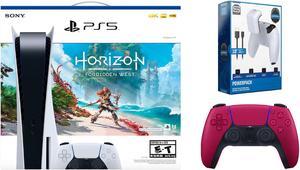 Sony PlayStation 5 Disc Edition Horizon Forbidden West Bundle with Extra Controller and Charge Kit - Cosmic Red