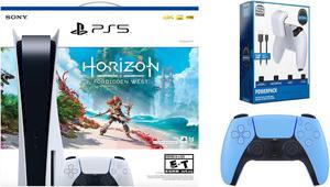 Sony PlayStation 5 Disc Edition Horizon Forbidden West Bundle with Extra Controller and Charge Kit - Starlight Blue
