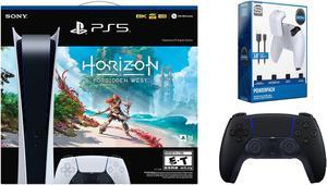 Sony PlayStation 5 Digital Edition Horizon Forbidden West Bundle with Extra Controller and Charge Kit  Midnight Black