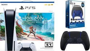 Sony PlayStation 5 Disc Edition Horizon Forbidden West Bundle with Extra Controller and Accessory Kit  Midnight Black