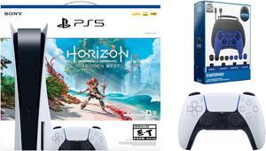Sony PlayStation 5 Disc Edition Horizon Forbidden West Bundle with Extra Controller and Accessory Kit  Glacier White