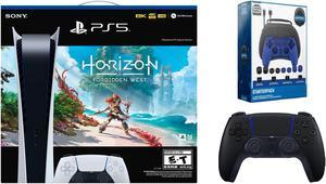 Sony PlayStation 5 Digital Edition Horizon Forbidden West Bundle with Extra Controller and Accessory Kit  Midnight Black