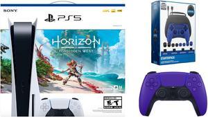 Sony PlayStation 5 Disc Edition Horizon Forbidden West Bundle with Extra Controller and Accessory Kit  Galactic Purple