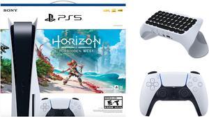 Sony PlayStation 5 Disc Edition Horizon Forbidden West Bundle with Extra Controller and Keypad  Glacier White