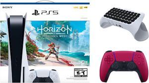 Sony PlayStation 5 Disc Edition Horizon Forbidden West Bundle with Extra Controller and Keypad  Cosmic Red