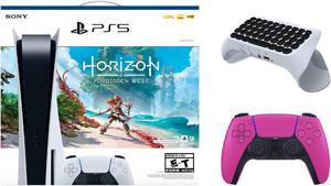 Sony PlayStation 5 Disc Edition Horizon Forbidden West Bundle with Extra Controller and Keypad  Nova Pink