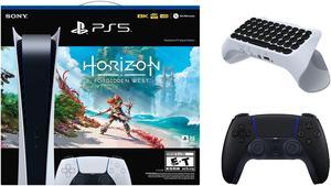 Sony PlayStation 5 Digital Edition Horizon Forbidden West Bundle with Extra Controller and Keypad  Midnight Black