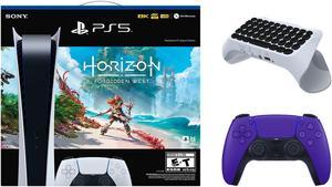 Sony PlayStation 5 Digital Edition Horizon Forbidden West Bundle with Extra Controller and Keypad  Galactic Purple