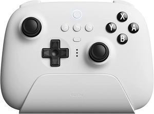 8Bitdo Ultimate Bluetooth Wireless Controller with Charging Dock for PC/Switch/Steam Deck - White