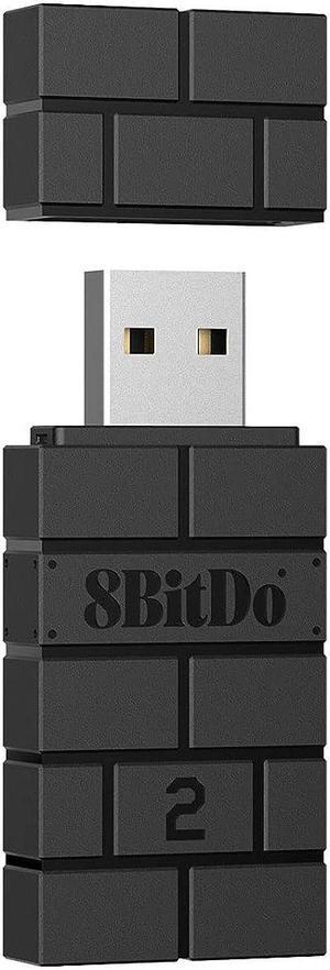 8Bitdo Wireless USB Adapter for Switch, Windows, Mac & Raspberry Pi - Works with Xbox, PS5 Controllers - Black
