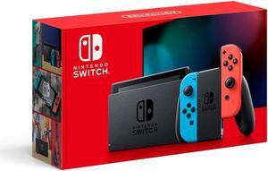 Nintendo Switch with Neon Blue and Neon Red Joy-Con - Japan Import with US Plug