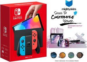 Nintendo Switch OLED NEON Edition with MightySkins Custom Console and Controller Skin Voucher - Japan Import with US Plug