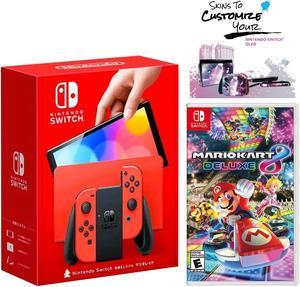 Nintendo Switch OLED Mario Red Edition  Mario Kart 8 Deluxe  MightySkins Custom Console and Controller Skin Voucher  Japan Import with US Plug