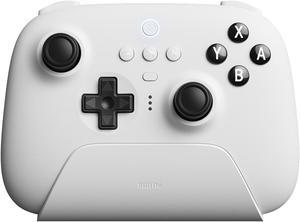 8BitDo Ultimate Bluetooth Wireless Controller for Switch, PC and Steam with Travel Case - White