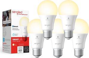 5 Pack Sengled Smart Bluetooth Mesh Dimmable LED Light Bulb, Works with Alexa, 800 Lumen, Soft White 2700K, 8.7W (60W Equivalent), True-to-Life Color