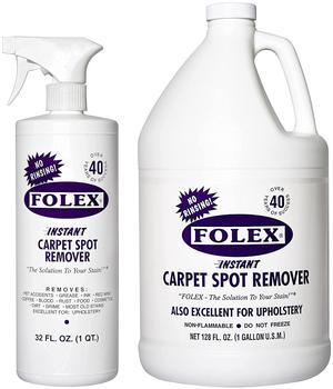 Folex Instant Carpet Spot Remover 32 oz with 128 oz Refill Gallon - Removes Pet Accidents, Grease, Red Wine and More